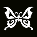 Glitter Tattoo Stencil - Butterfly Three