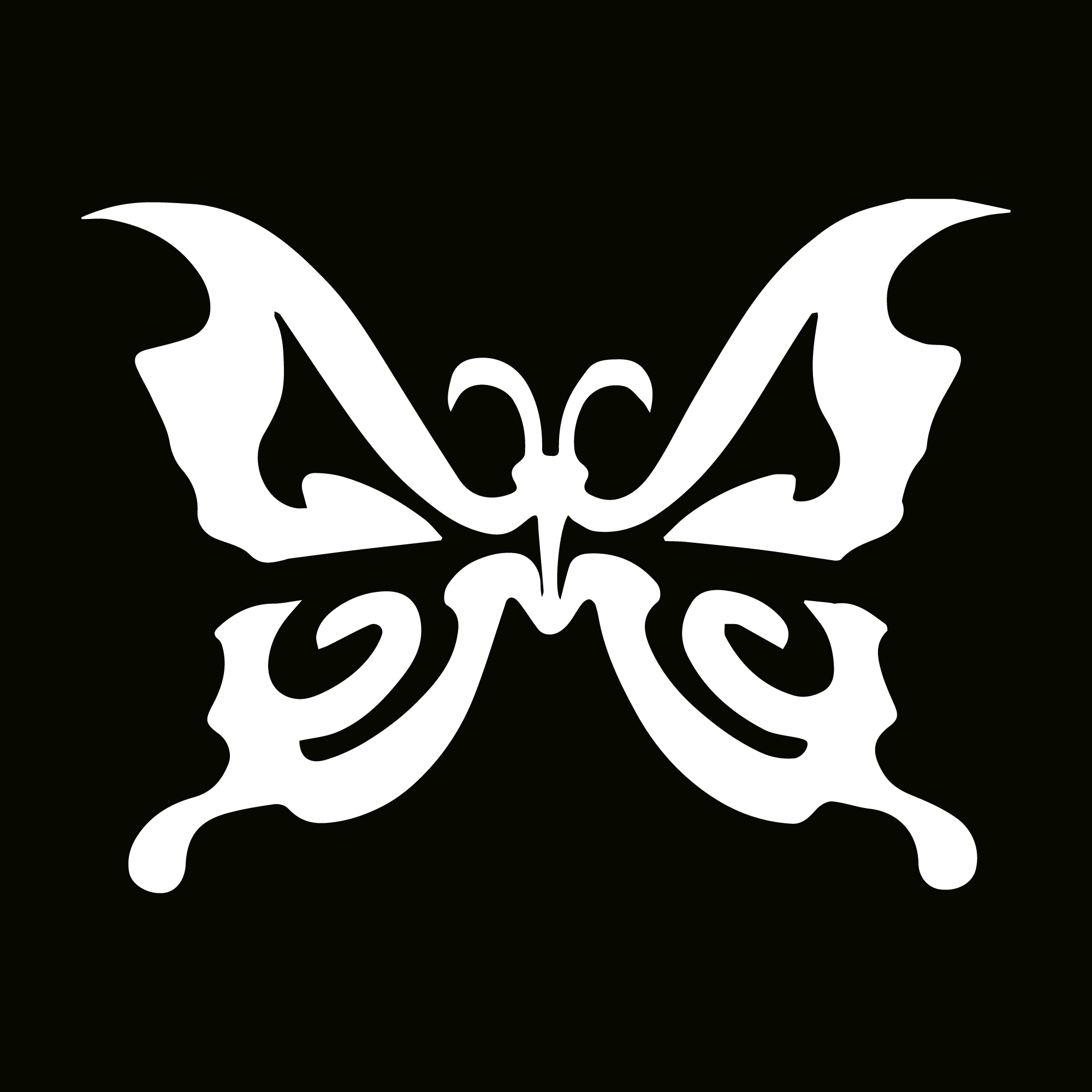 Glitter Tattoo Stencil - Butterfly Three