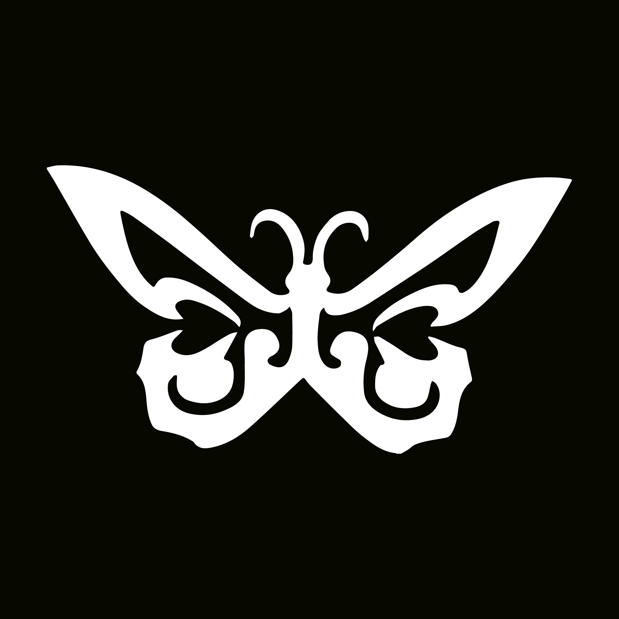 Glitter Tattoo Stencil - Butterfly Deco