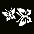 Glitter Tattoo Stencil - Double Butterfly