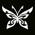 Glitter Tattoo Stencil - Tribal Butterfly