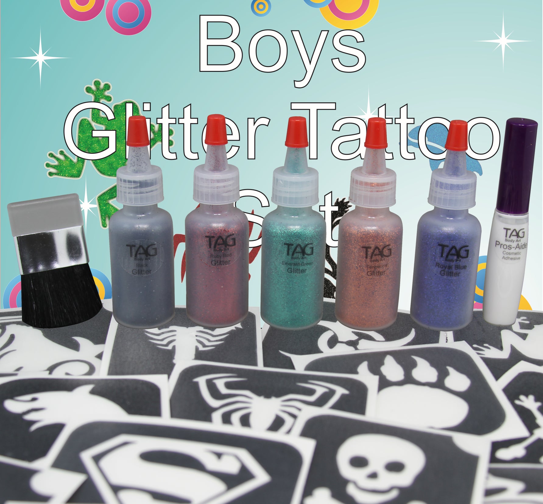 Glitter Tattoo Party Kit - Boys