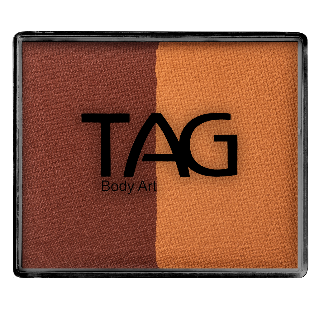 Face Paint Split Cake - Brown and Mid Brown