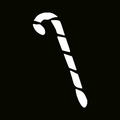 Glitter Tattoo Stencil - Candy Cane