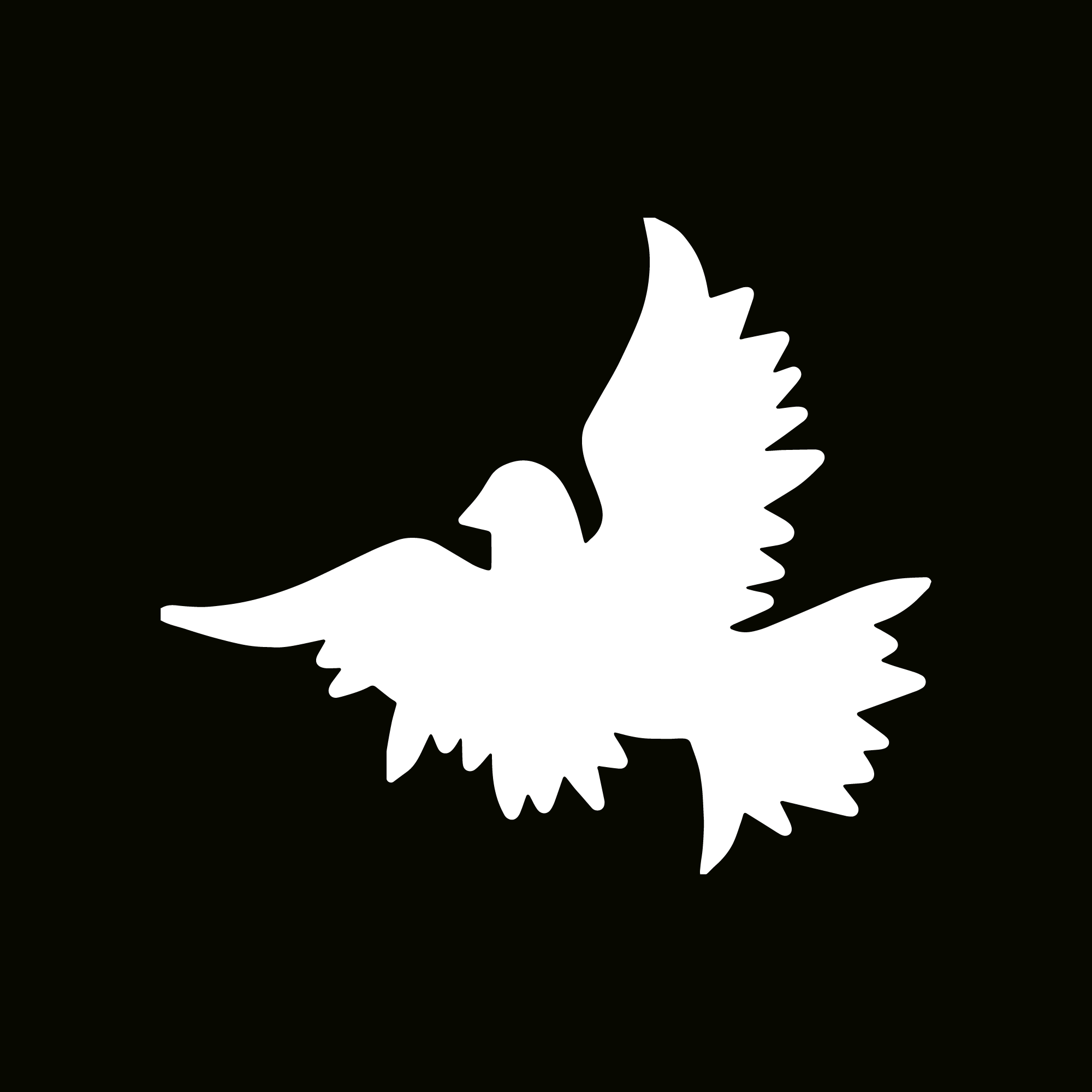 Glitter Tattoo Stencil - Dove