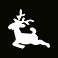 Glitter Tattoo Stencil - Reindeer Jumping