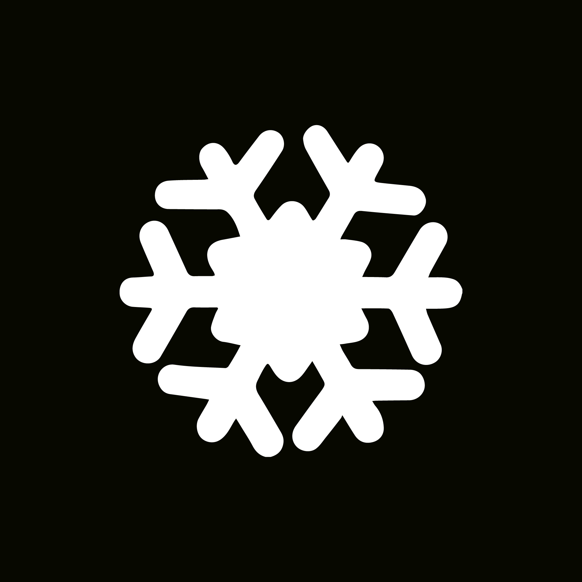 闪光纹身模板 - 雪花