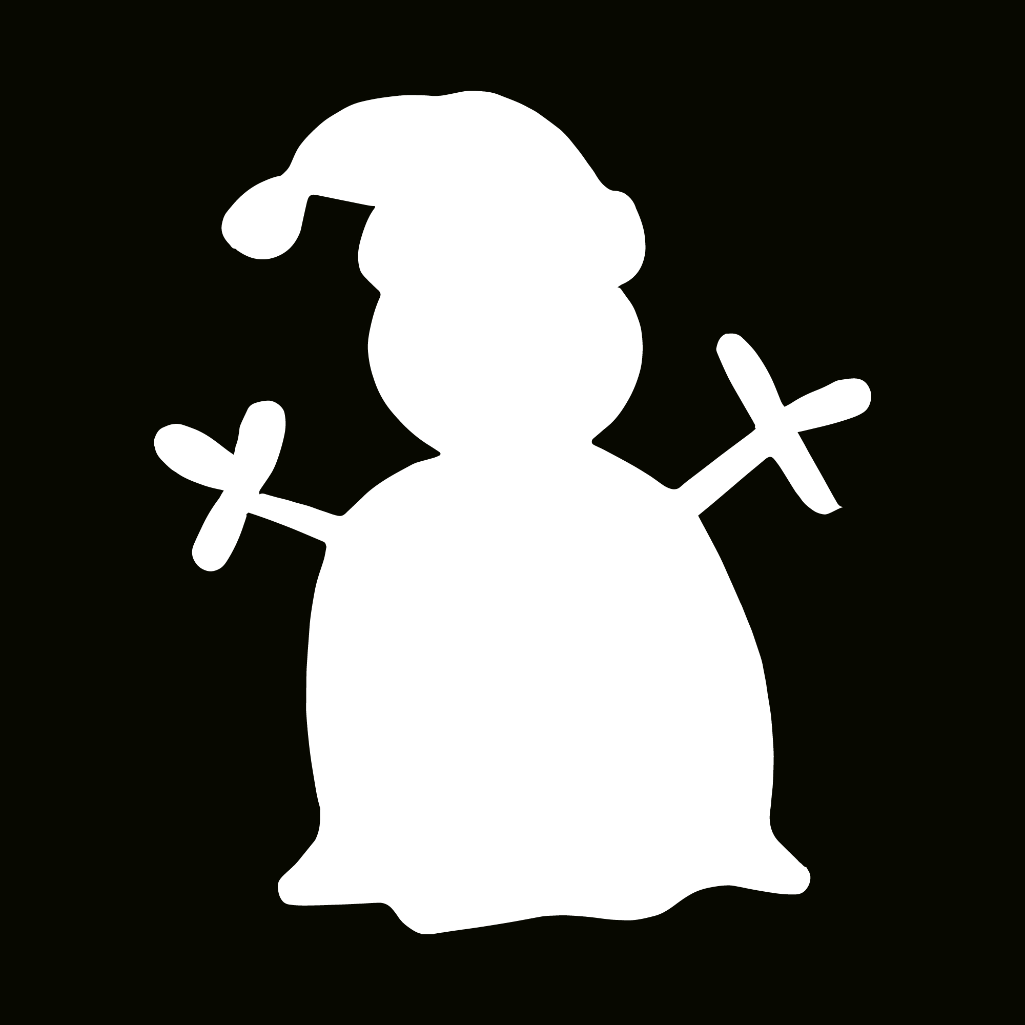 Glitter Tattoo Stencil - Snowman