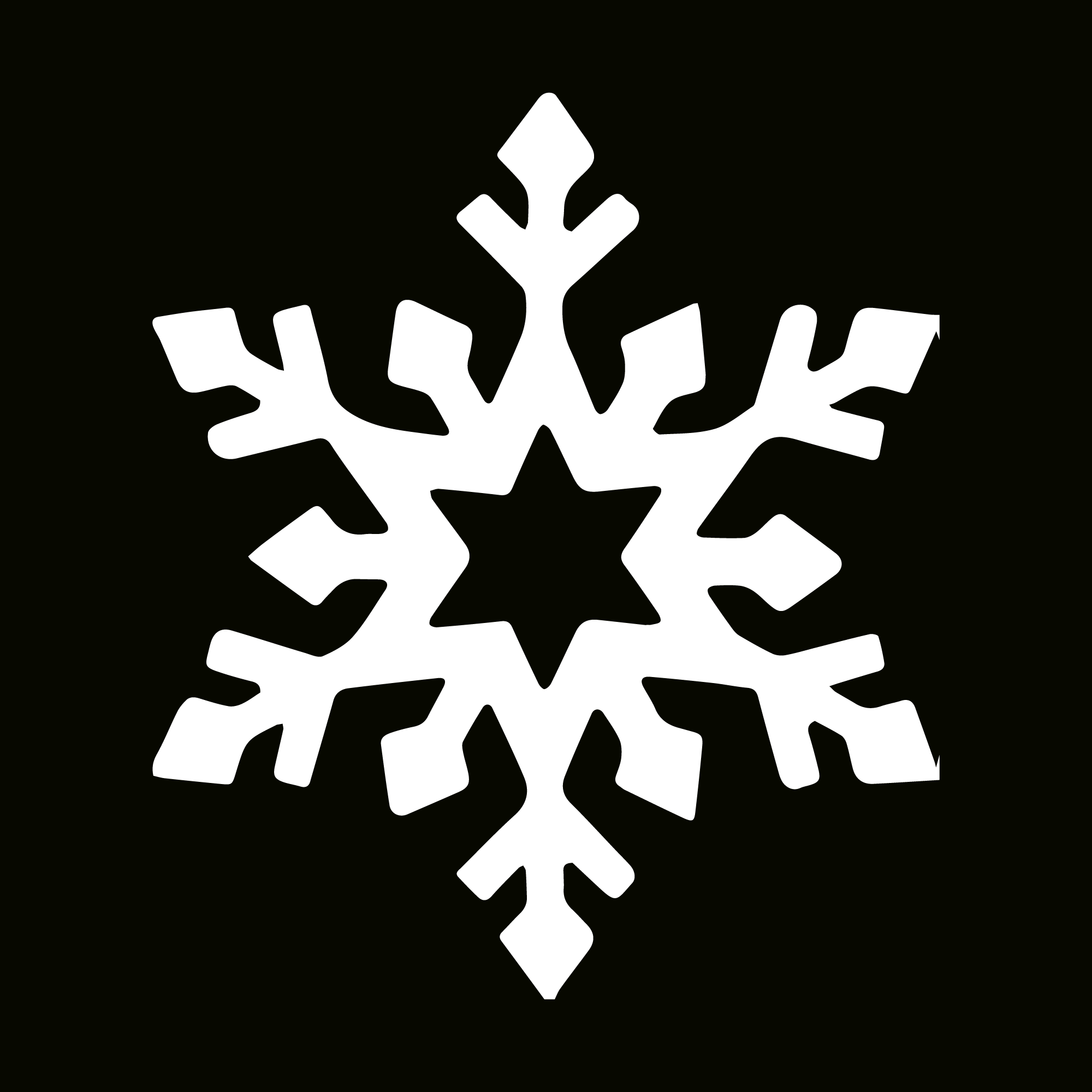 Glitter Tattoo Stencil - Snowflake 2