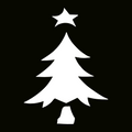 Glitter Tattoo Stencil - Christmas Tree 1