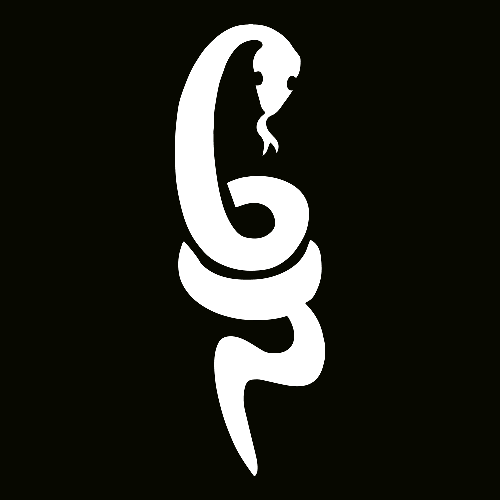 Glitter Tattoo Stencil - Coil Snake