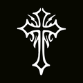 Glitter Tattoo Stencil - Cross