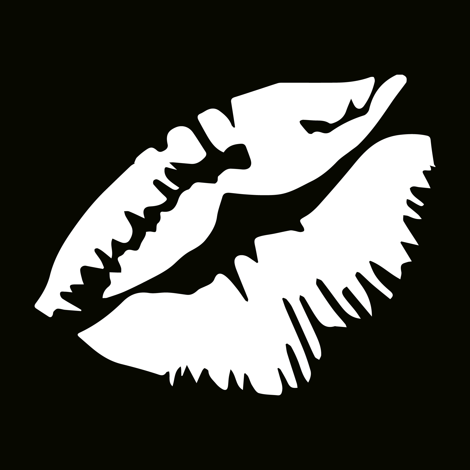 Glitter Tattoo Stencil - Lips