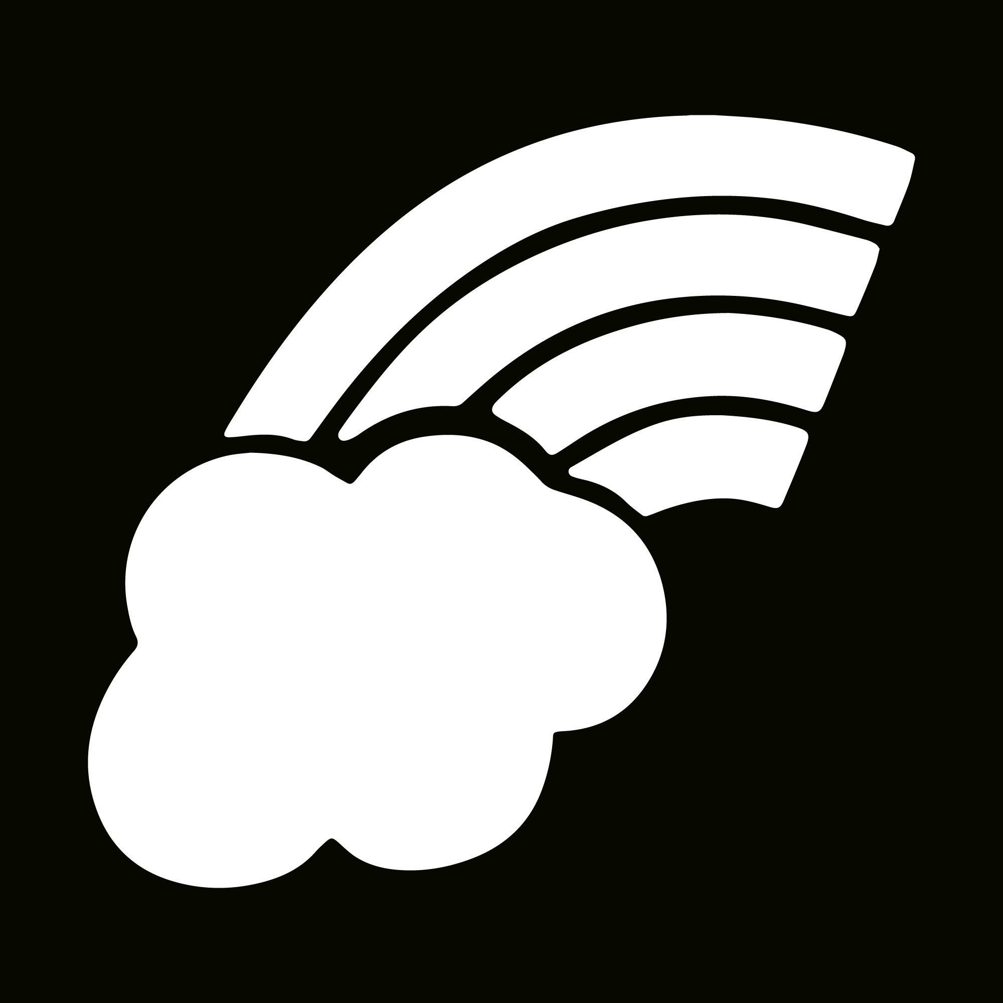 Glitter Tattoo Stencil - Rainbow Cloud