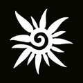 Glitter Tattoo Stencil - Sun Swirl