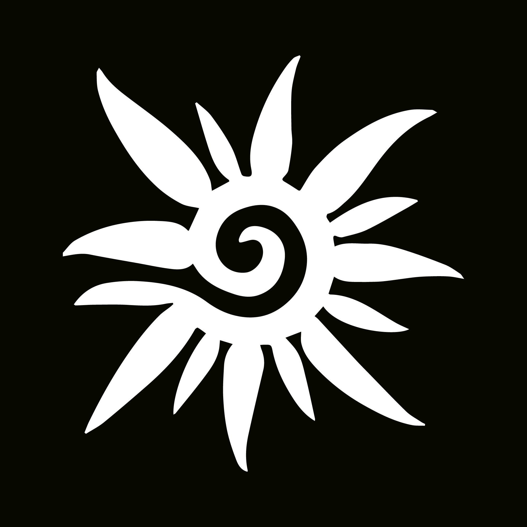 Glitter Tattoo Stencil - Sun Swirl