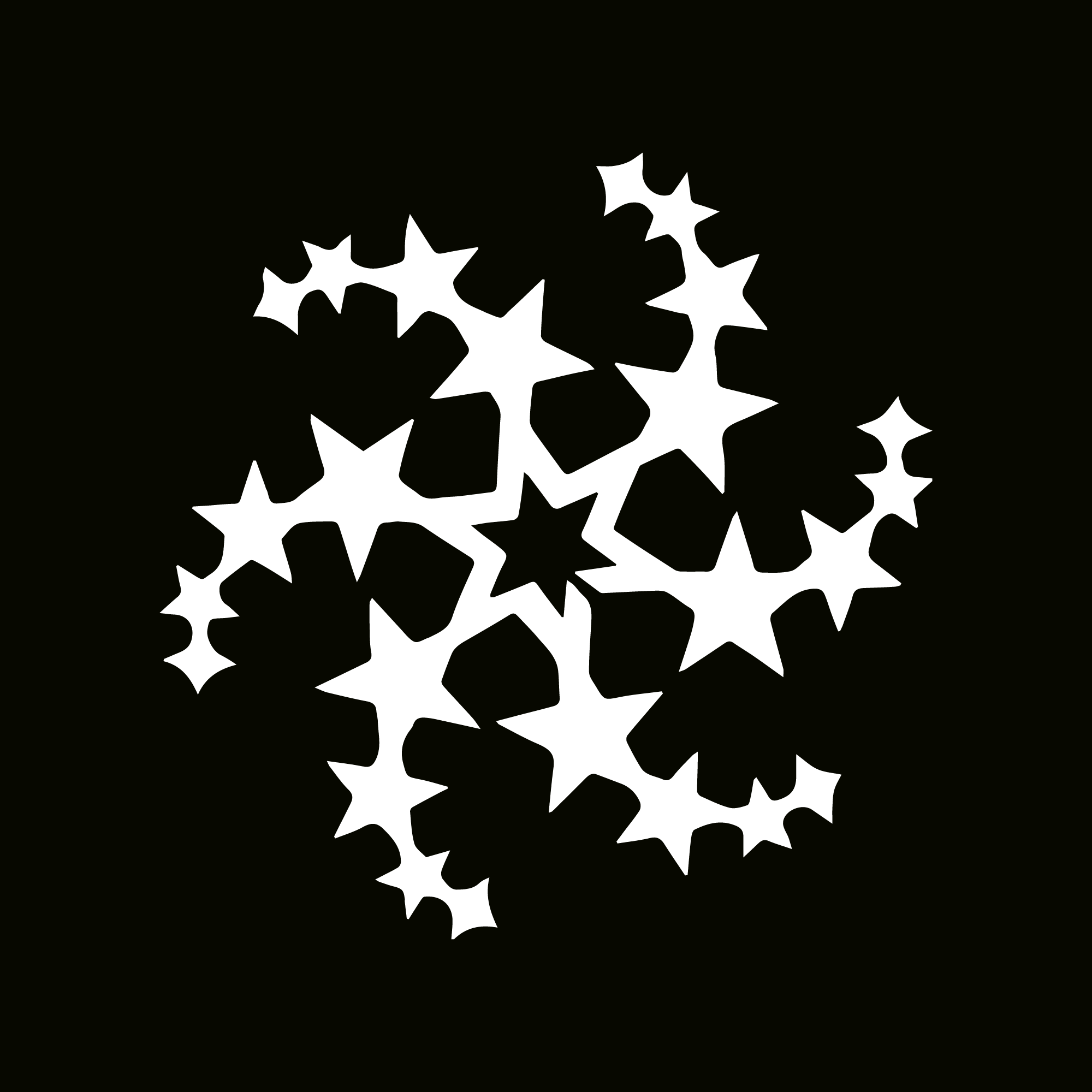Glitter Tattoo Stencil - Star Circle
