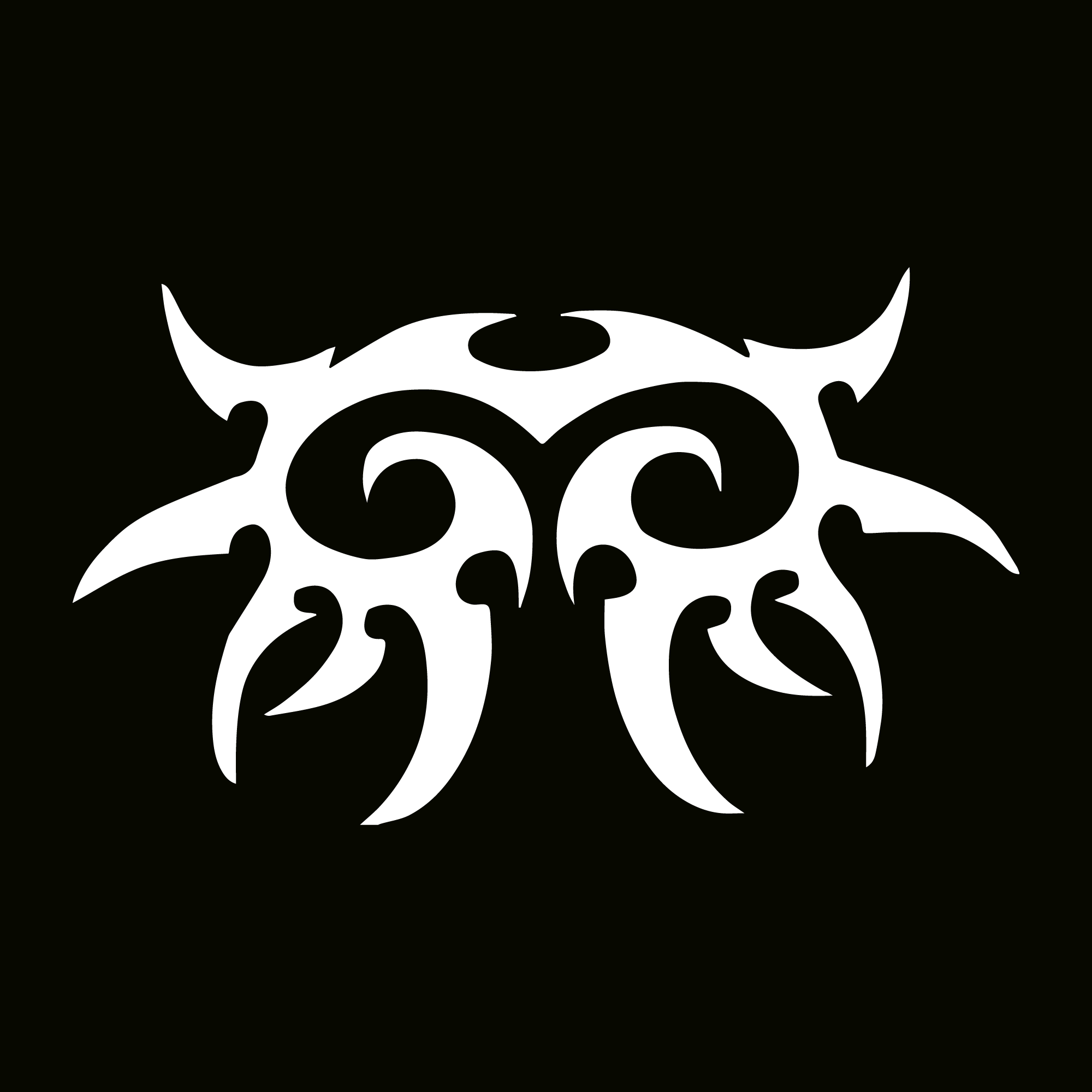 Glitter Tattoo Stencil - Tribal Duo