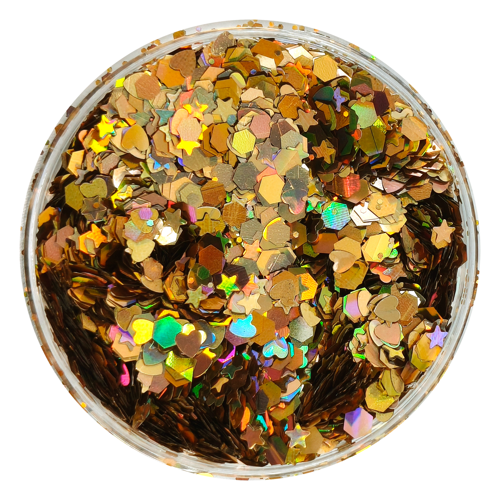 Dark Gold Chunky Glitter