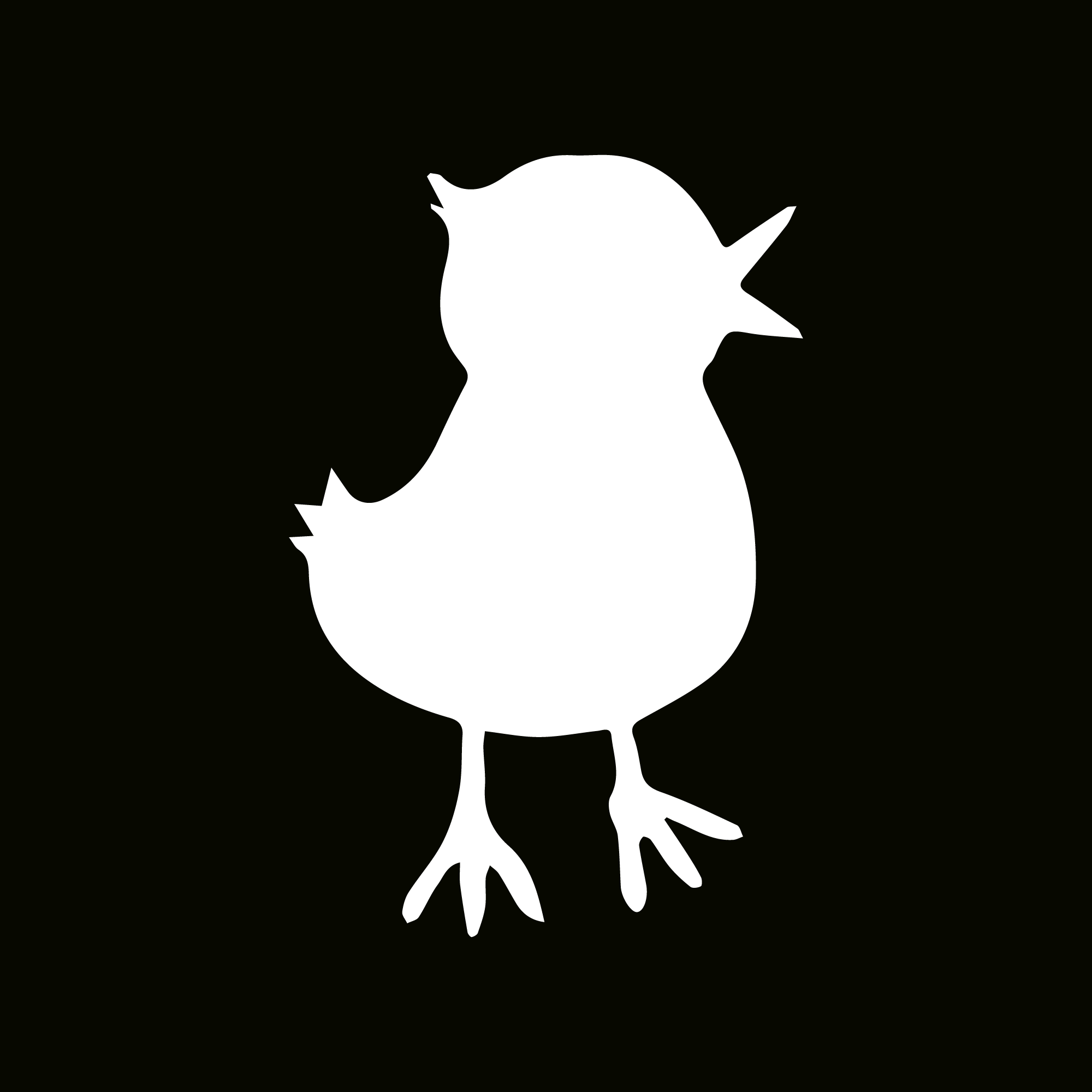 Glitter Tattoo Stencil - Chick