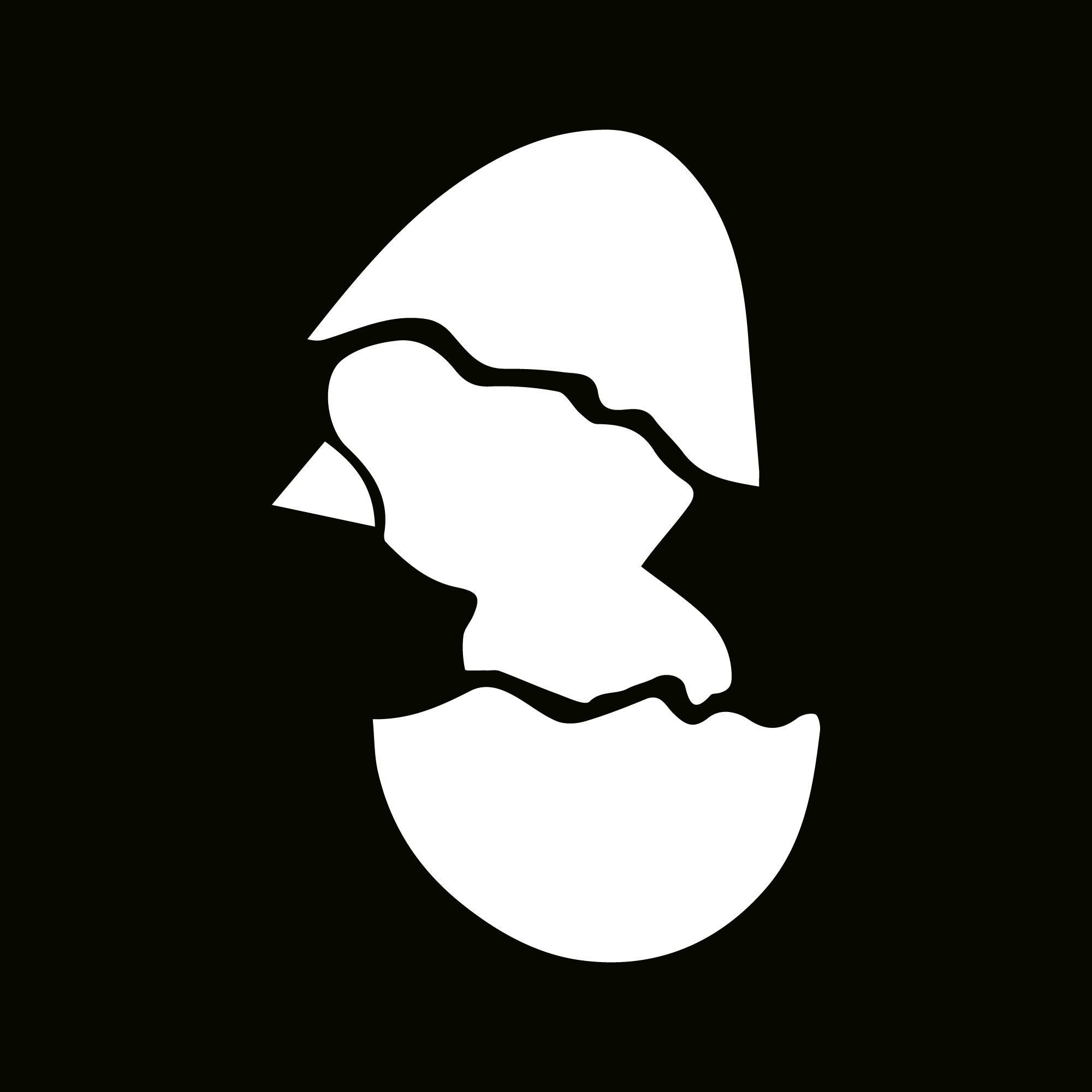 Glitter Tattoo Stencil - Chick in Egg