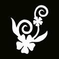 Glitter Tattoo Stencil - Flower Dancing