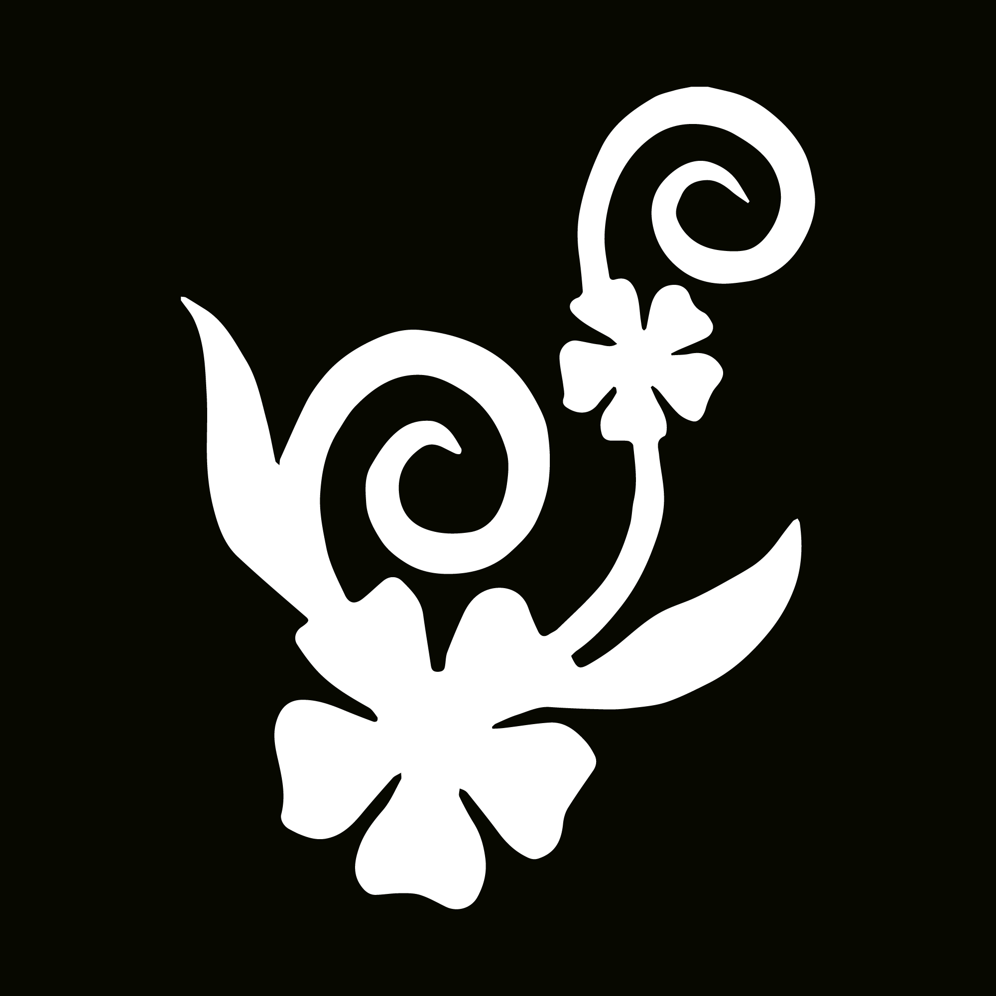 Glitter Tattoo Stencil - Flower Dancing