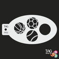 Face Paint Stencil - Sports Balls