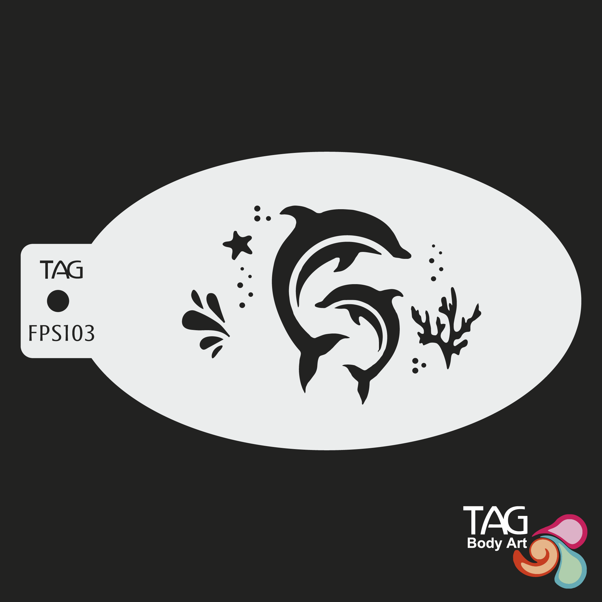 Face Paint Stencil - Dolphin Dance
