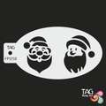 Face Paint Stencil - Santas