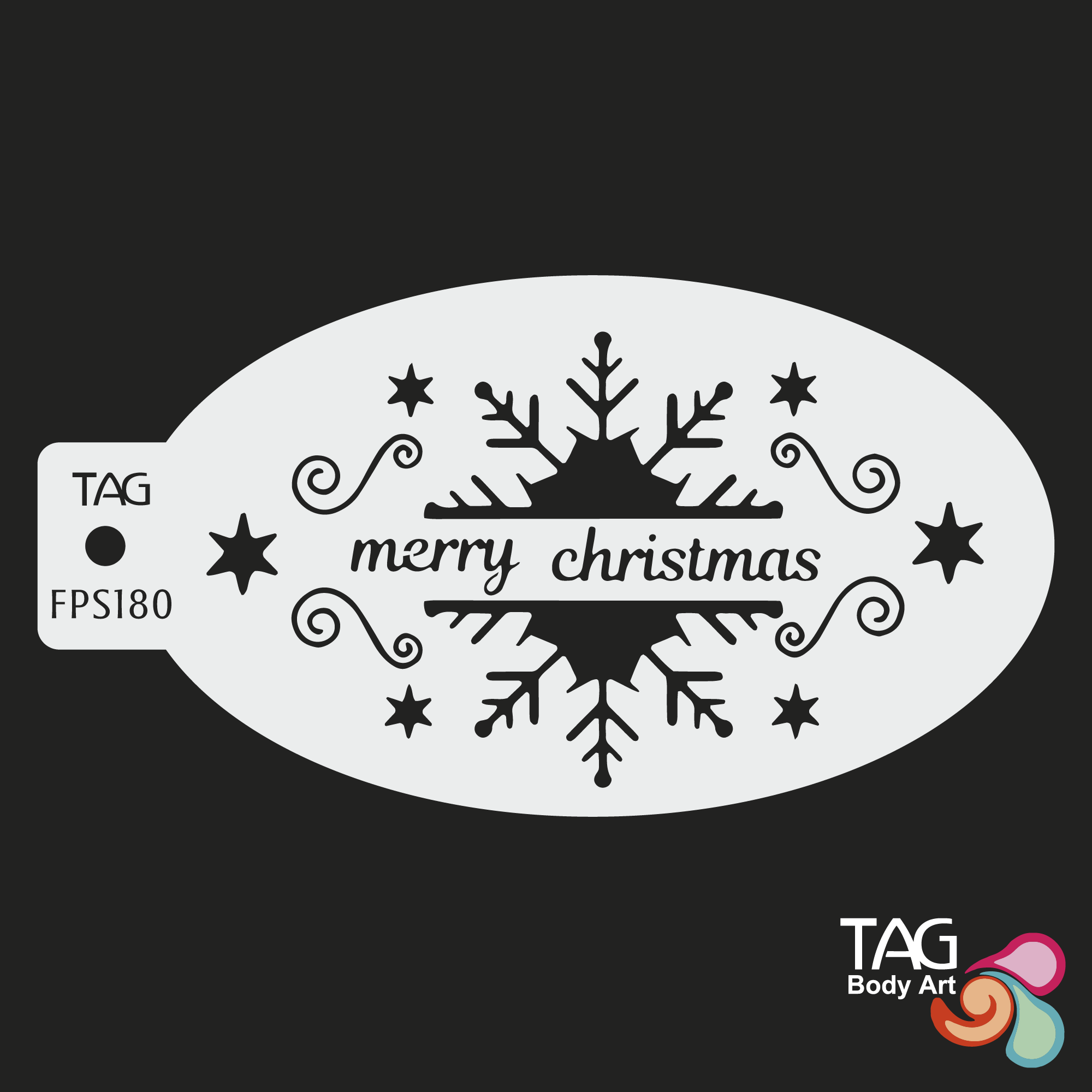 Face Paint Stencil - Snowflake Christmas
