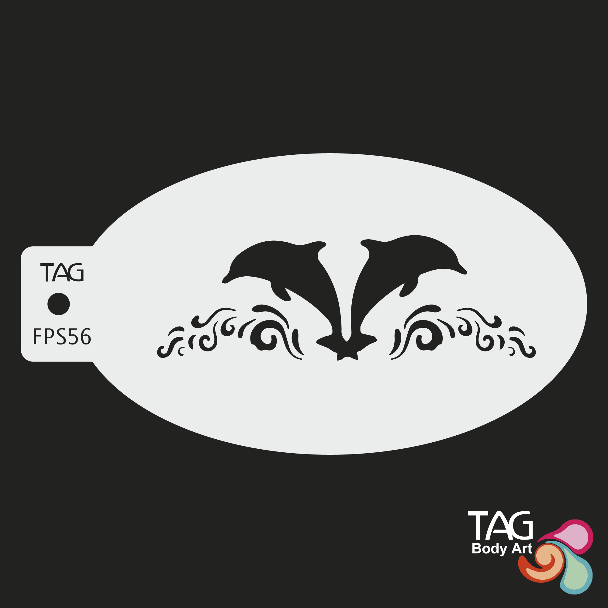 Face Paint Stencil - Dolphin Crown