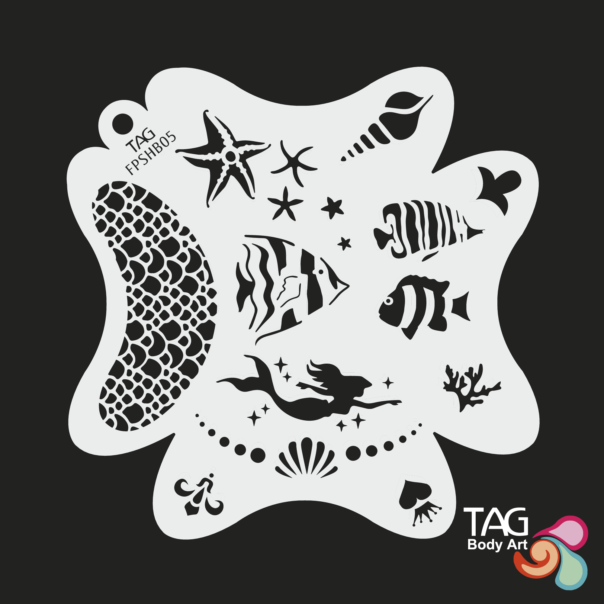 Face Paint Stencil - Under the Sea