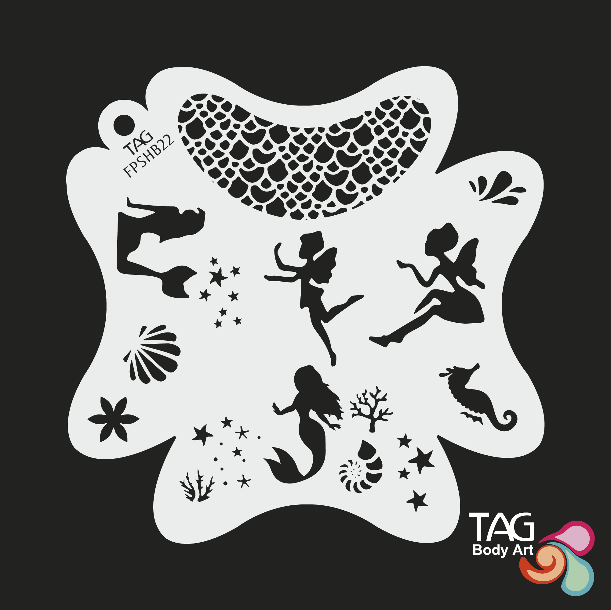 Face Paint Stencil - Enchanted Ocean