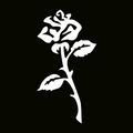 Glitter Tattoo Stencil - Open Rose