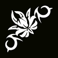 Glitter Tattoo Stencil - Flower Tribal