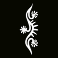 Glitter Tattoo Stencil - Flower Wild