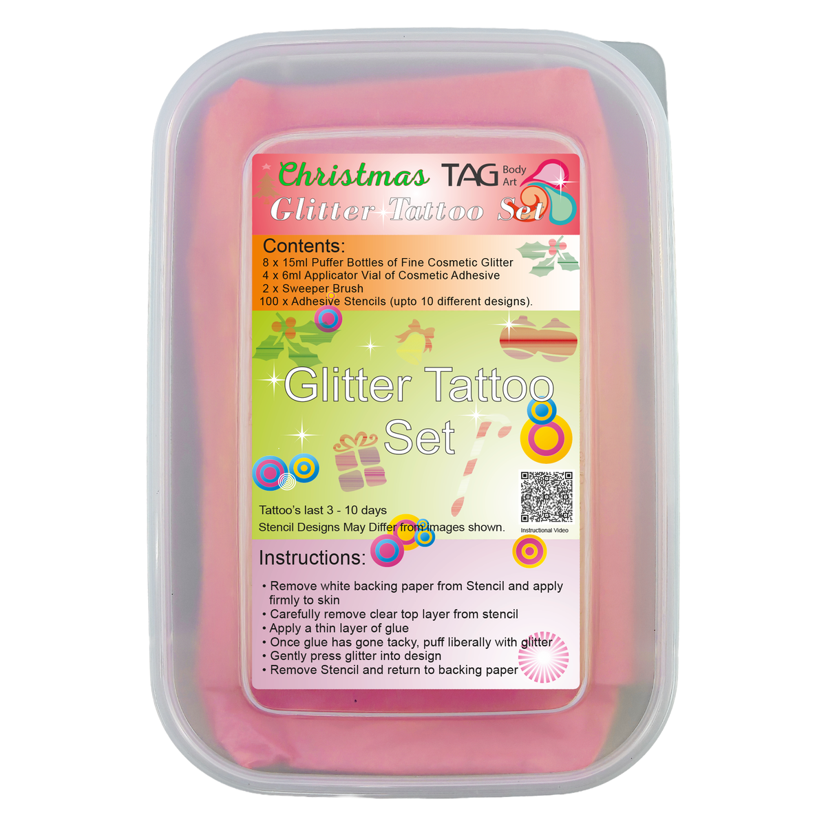 Glitter Tattoo Stencil Kit - Christmas Fundraiser