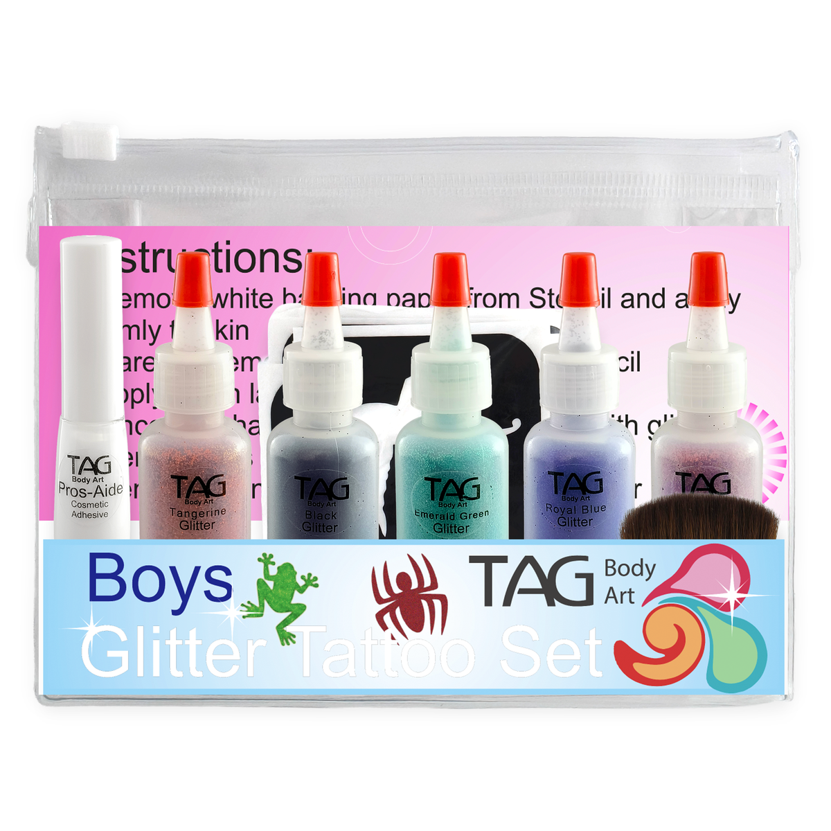 Glitter Tattoo Party Kit - Boys