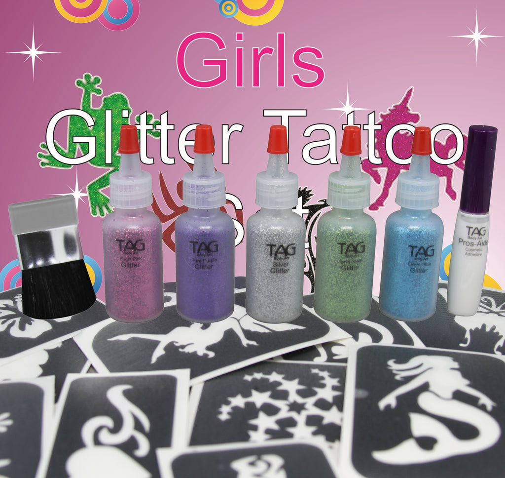 Glitter Tattoo Party Kit - Girls