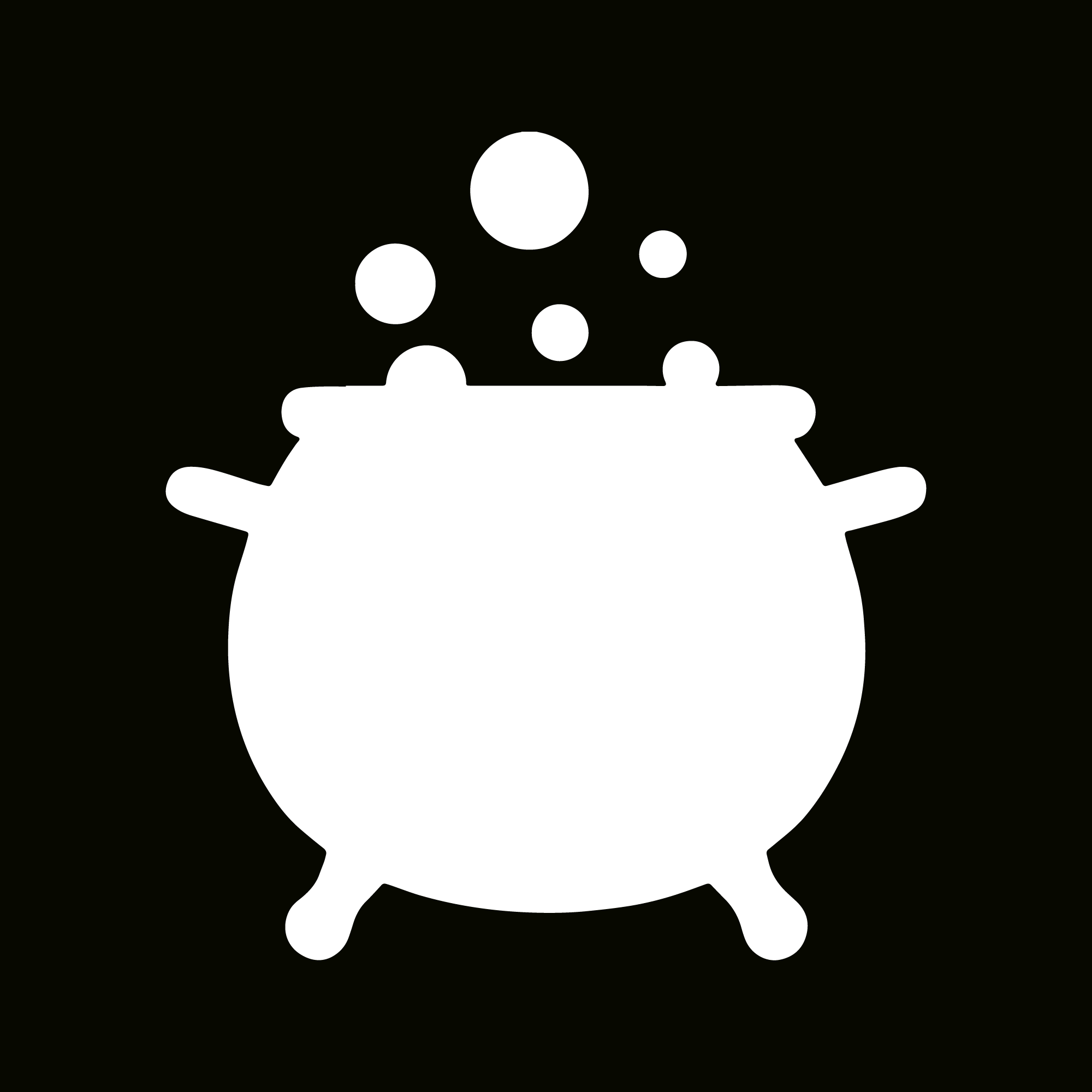 Glitter Tattoo Stencil - Cauldron
