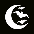 Glitter Tattoo Stencil - Flying Bats