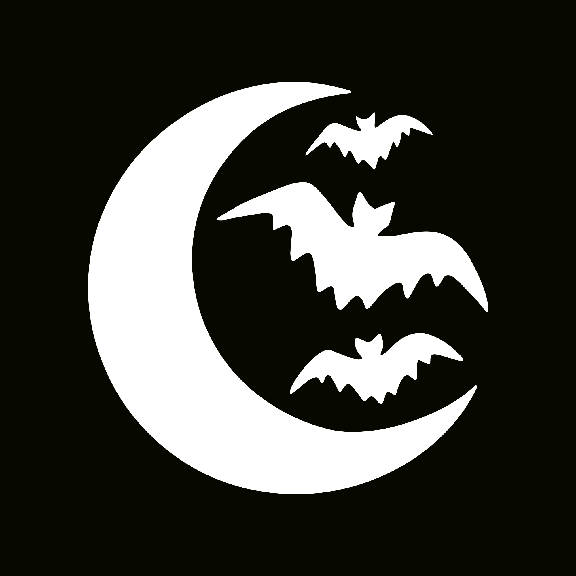 Glitter Tattoo Stencil - Flying Bats