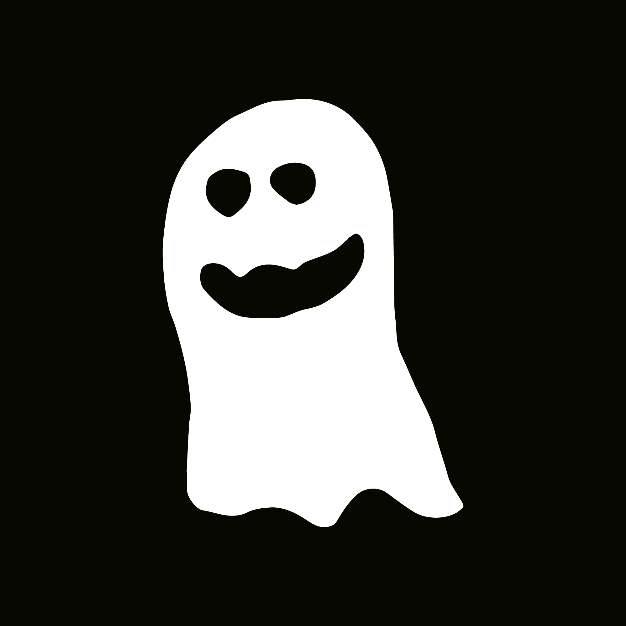 Glitter Tattoo Stencil - Ghost
