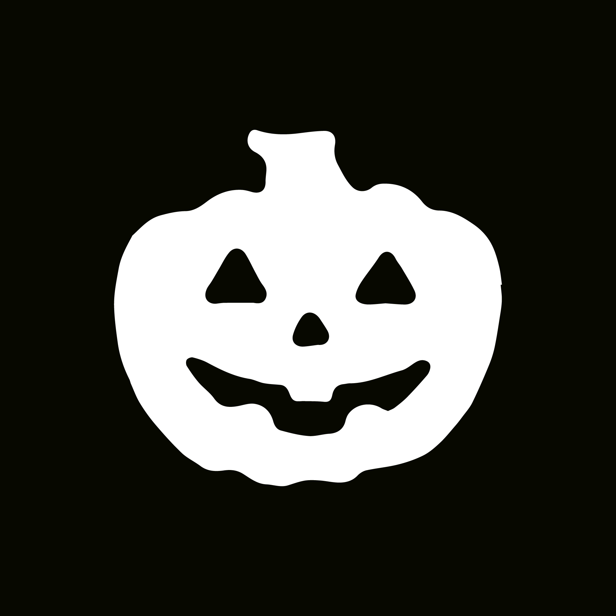Glitter Tattoo Stencil - Pumpkin