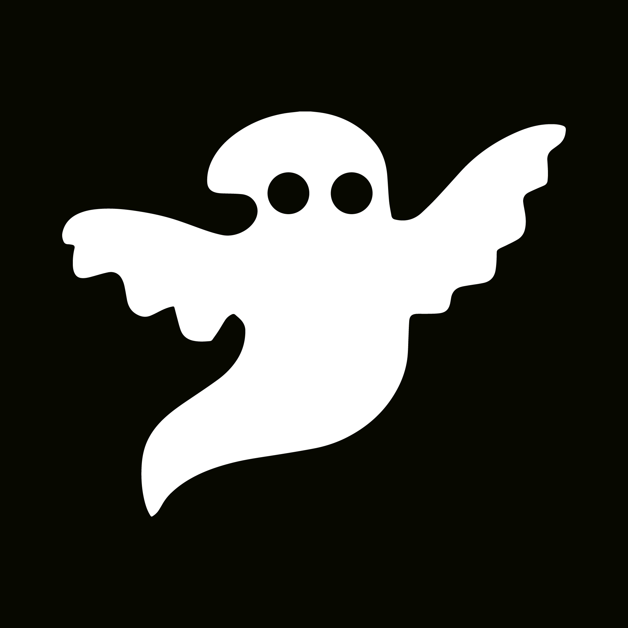 Glitter Tattoo Stencil - Scary Ghost