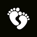 Glitter Tattoo Stencil - Footprints