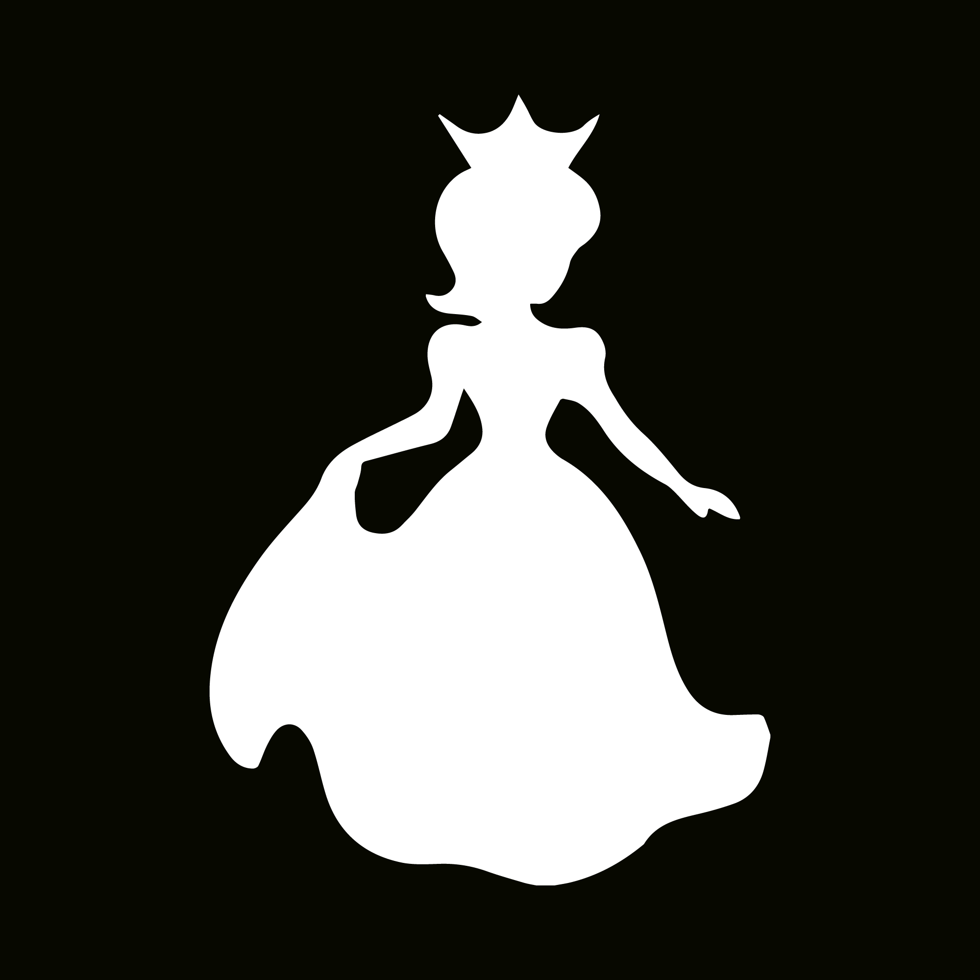 Glitter Tattoo Stencil - Princess