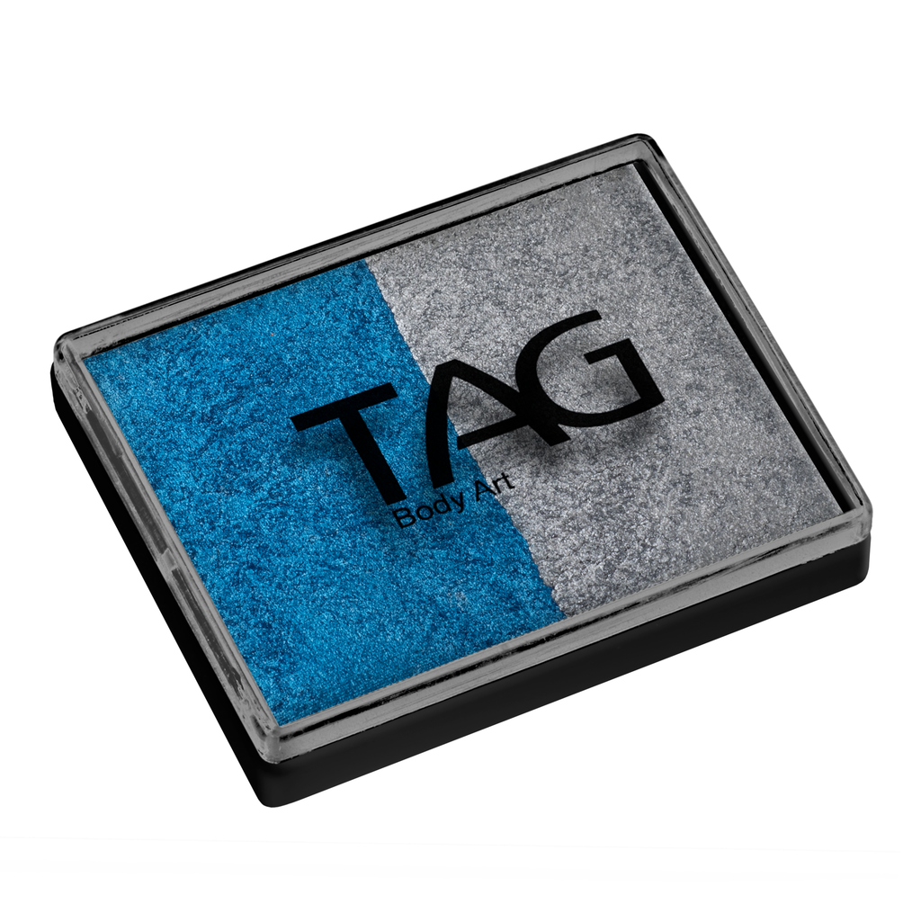 Face Paint Split Cake - Pearl Blue and Pearl Silver