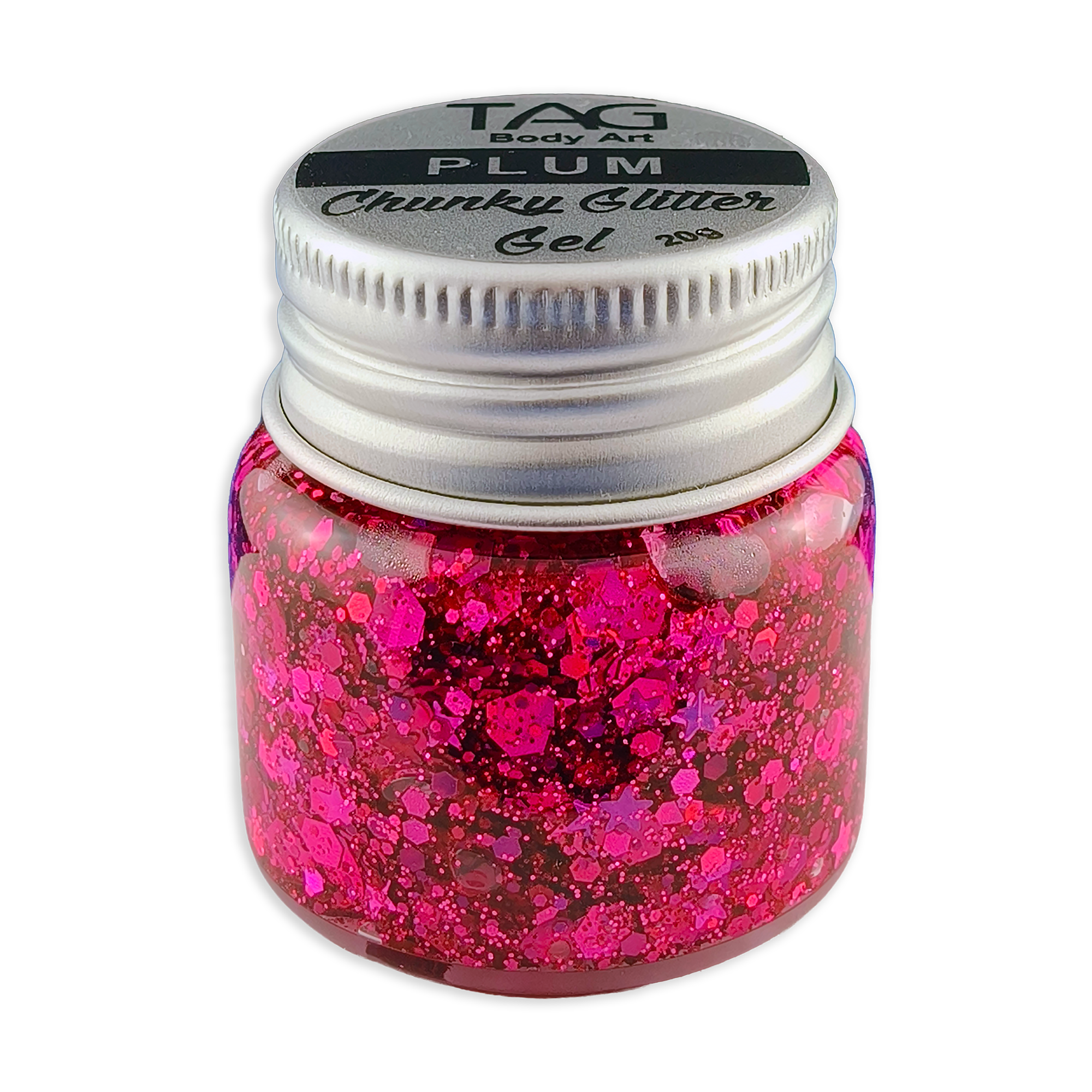 Plum Chunky Glitter Gel